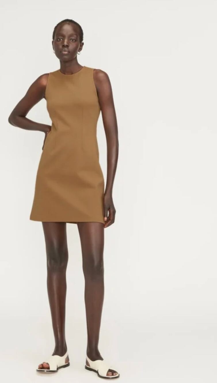 Vintage J.London Camel Wool Shift Dress